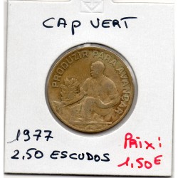 Cap Vert 2.50 Escudos 1977 TB, KM 18 pièce de monnaie