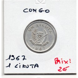 Congo 1 Likuta 1967 Sup, KM 8 pièce de monnaie