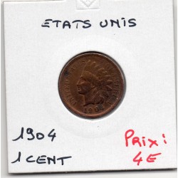 Etats Unis 1 cent 1904 TB, KM 90a pièce de monnaie