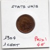 Etats Unis 1 cent 1904 TB, KM 90a pièce de monnaie