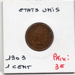 Etats Unis 1 cent 1903 TB-, KM 90a pièce de monnaie