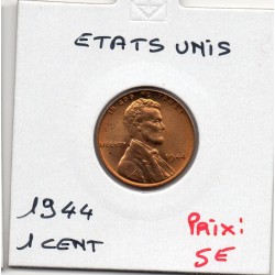 Etats Unis 1 cent 1944 Spl, KM 132 pièce de monnaie