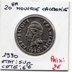 Nouvelle Calédonie 20 Francs 1990 Sup, Lec 114 pièce de monnaie