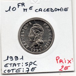 Nouvelle Calédonie 10 Francs 1991 Spl, Lec 98 pièce de monnaie