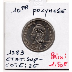 Polynésie Française 10 Francs 1983 Sup+, Lec 77 pièce de monnaie