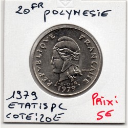Polynésie Française 20 Francs 1979 Spl, Lec 99 pièce de monnaie