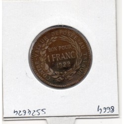 Martinique 1 franc 1922 TTB-, Lec 13 pièce de monnaie