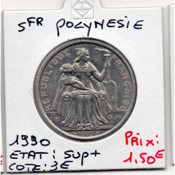 Polynésie Française 5 Francs 1990 Sup+, Lec 59 pièce de monnaie
