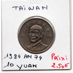 Taiwan 10 Yuan 1984 an 74 Spl, KM Y 553 pièce de monnaie