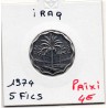 Irak 5 fils 1974 - 1394 AH Spl, KM 126a pièce de monnaie