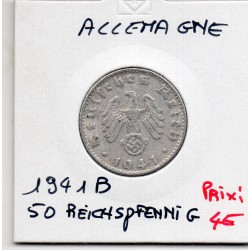 Allemagne 50 reichspfennig 1941 B, TTB+ KM 96 pièce de monnaie