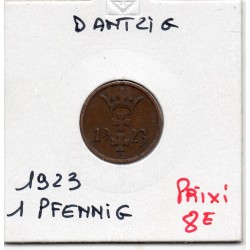 Dantzig 1 pfennig 1923 TTB, KM 140 pièce de monnaie