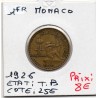 Monaco crédit Foncier 1 franc 1926 TTB, Gad 128 pièce de monnaie