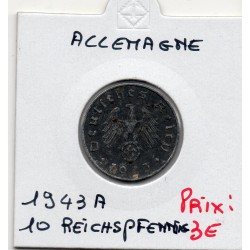 Allemagne 10 reichspfennig 1944 A, TTB KM 101 pièce de monnaie
