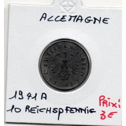 Allemagne 10 reichspfennig 1941 A, TTB KM 101 pièce de monnaie