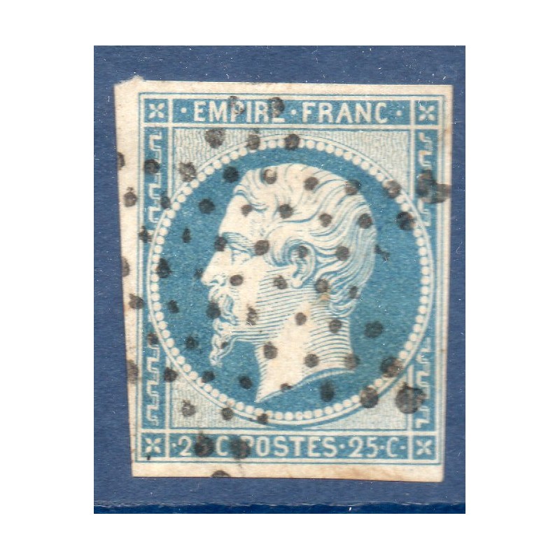 Timbre France Yvert No 15 Empire 25c Bleu Oblitéré étoile