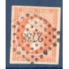 Timbre France Yvert No 16  Empire 40c orange Oblitéré petits chiffres