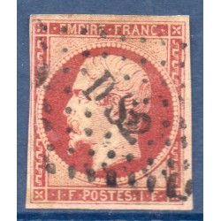 Timbre France Yvert No 18 Empire 1 fr carmin Oblitéré ambulant