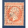 Timbre France Yvert No 23 Empire 40c orange Oblitéré petits chiffres des gros chiffres