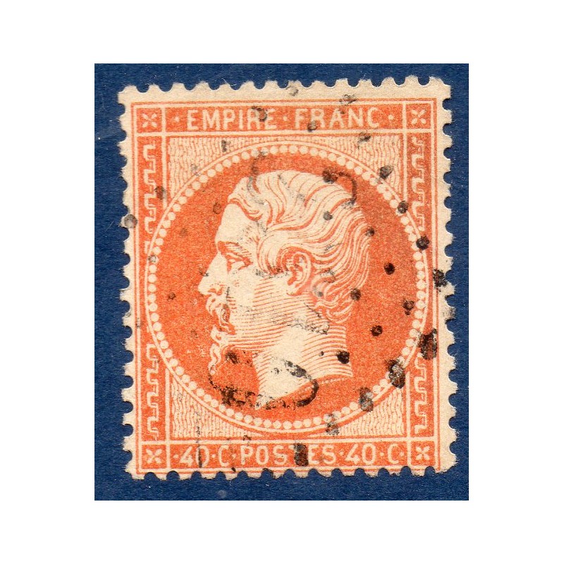 Timbre France Yvert No 23 Empire 40c orange Oblitéré gros chiffres