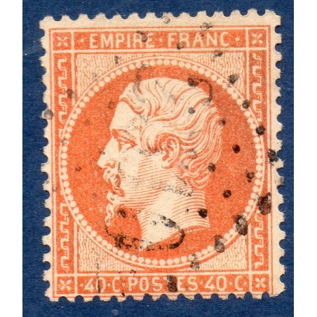 Timbre France Yvert No 23 Empire 40c orange Oblitéré gros chiffres