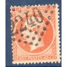 Timbre France Yvert No 23b Empire 40c orange vif Oblitéré gros chiffres