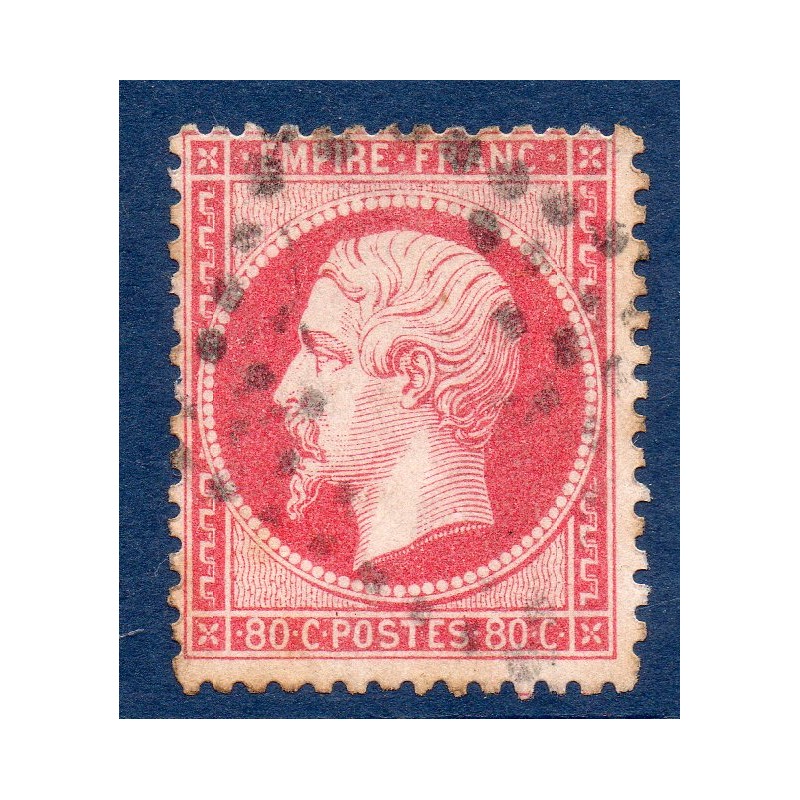 Timbre France Yvert No 24 Empire 80c rose Oblitéré