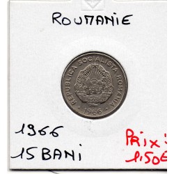 Roumanie 15 bani 1966 Sup, KM 93 pièce de monnaie