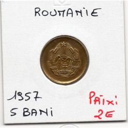 Roumanie 5 bani 1957 Sup, KM 83.2 pièce de monnaie