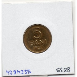 Roumanie 5 bani 1957 Sup, KM 83.2 pièce de monnaie