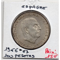 Espagne 100 pesetas 1966 *67 Sup, KM 797 pièce de monnaie