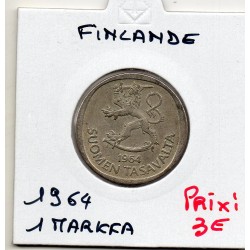 Finlande 1 markka 1964 TTB+, KM 49 pièce de monnaie
