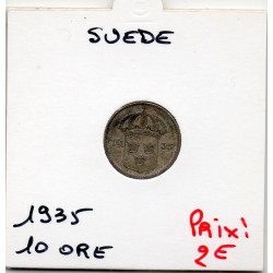 Suède 10 Ore 1938 Sup-, KM 780 pièce de monnaie
