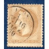 Timbre France Yvert No 28B Empire Lauré 10c bistre Oblitéré CaD type 16