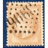 Timbre France Yvert No 28B Empire Lauré 10c bistre Oblitéré gros chiffres