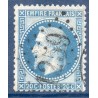 Timbre France Yvert No 29Aa Empire Lauré 20c bleu foncé Oblitéré gros chiffres