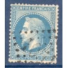 Timbre France Yvert No 29Ba Empire Lauré 20c bleu foncé Oblitéré gros chiffres