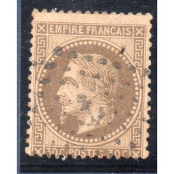 Timbre France Yvert No 30 Empire Lauré 30c brun Oblitéré ancre