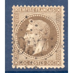 Timbre France Yvert No 30a Empire Lauré 30c brun-clair Oblitéré gros chiffres