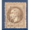 Timbre France Yvert No 30a Empire Lauré 30c brun-clair Oblitéré gros chiffres