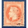 Timbre France Yvert No 31 Empire Lauré 40c orange Oblitéré gros chiffres