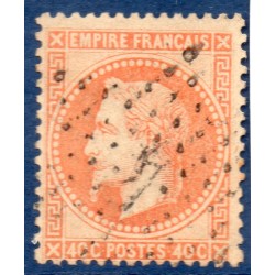 Timbre France Yvert No 31 Empire Lauré 40c orange Oblitéré étoile