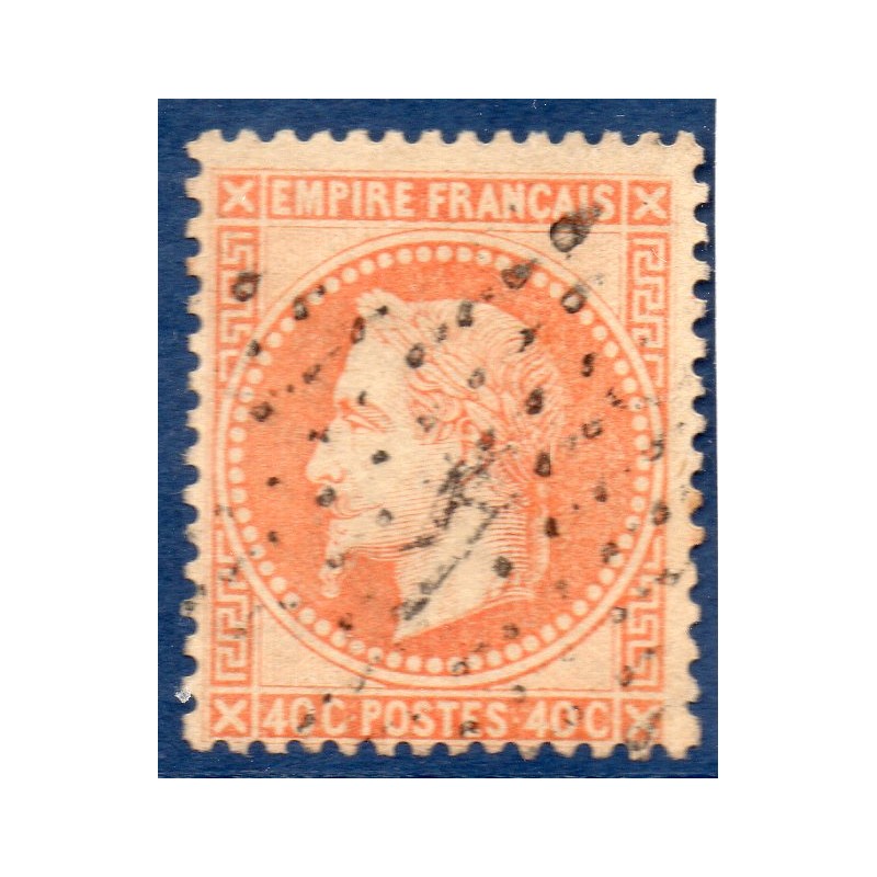 Timbre France Yvert No 31 Empire Lauré 40c orange Oblitéré étoile