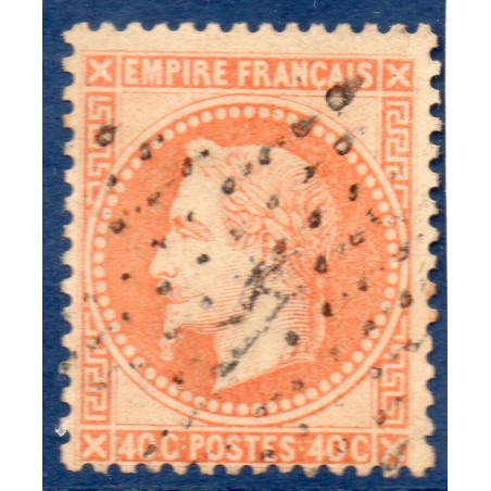 Timbre France Yvert No 31 Empire Lauré 40c orange Oblitéré étoile