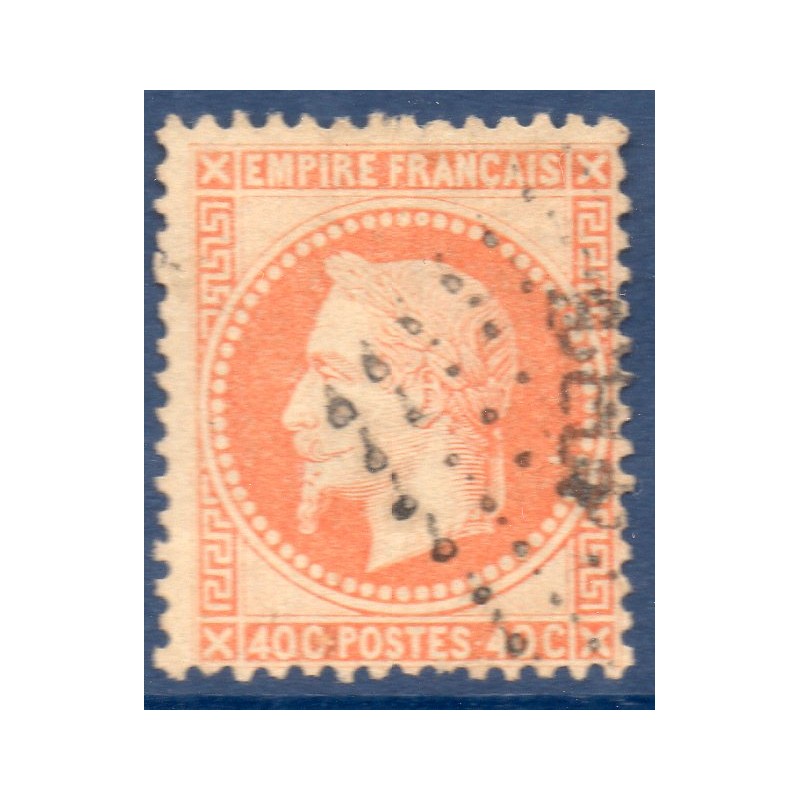 Timbre France Yvert No 31 Empire Lauré 40c orange Oblitéré ambulant