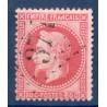 Timbre France Yvert No 32d Empire Lauré 80c rose vif Oblitéré gros chiffres