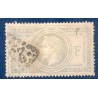 Timbre France Yvert No 33 Empire Lauré 5 fr violet-gris Oblitéré gros chiffres