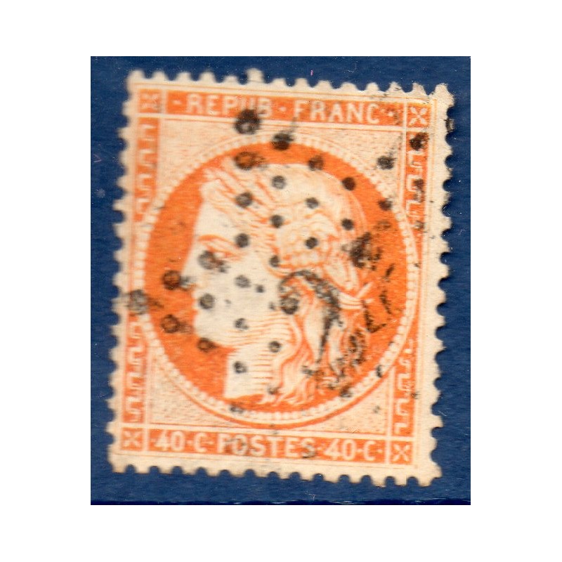 Timbre France Yvert No 38c Cérès Siège de Paris 40 c orange vif Oblitéré étoile