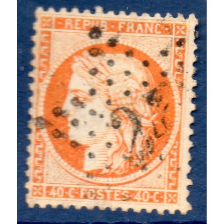 Timbre France Yvert No 38c Cérès Siège de Paris 40 c orange vif Oblitéré étoile