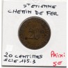 20 centimes 8mm Compagnie des chemin de fer Saint Etienne non daté Elie 175.3 monnaie de nécessité